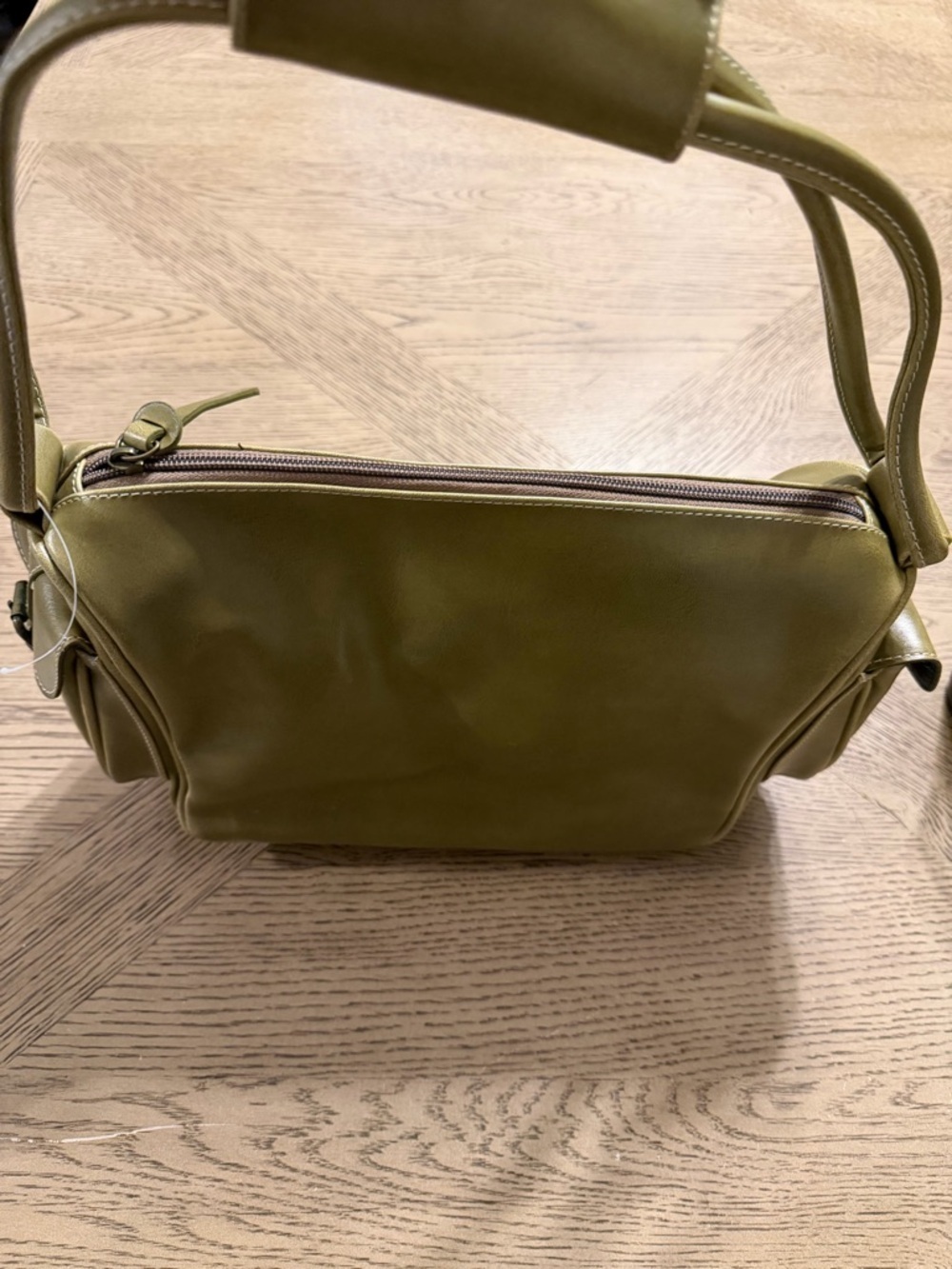 Y2K olive green shoulder bag